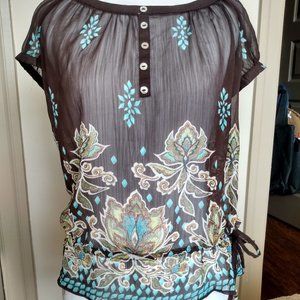 Sunny Leigh Sheer Bohemian Top